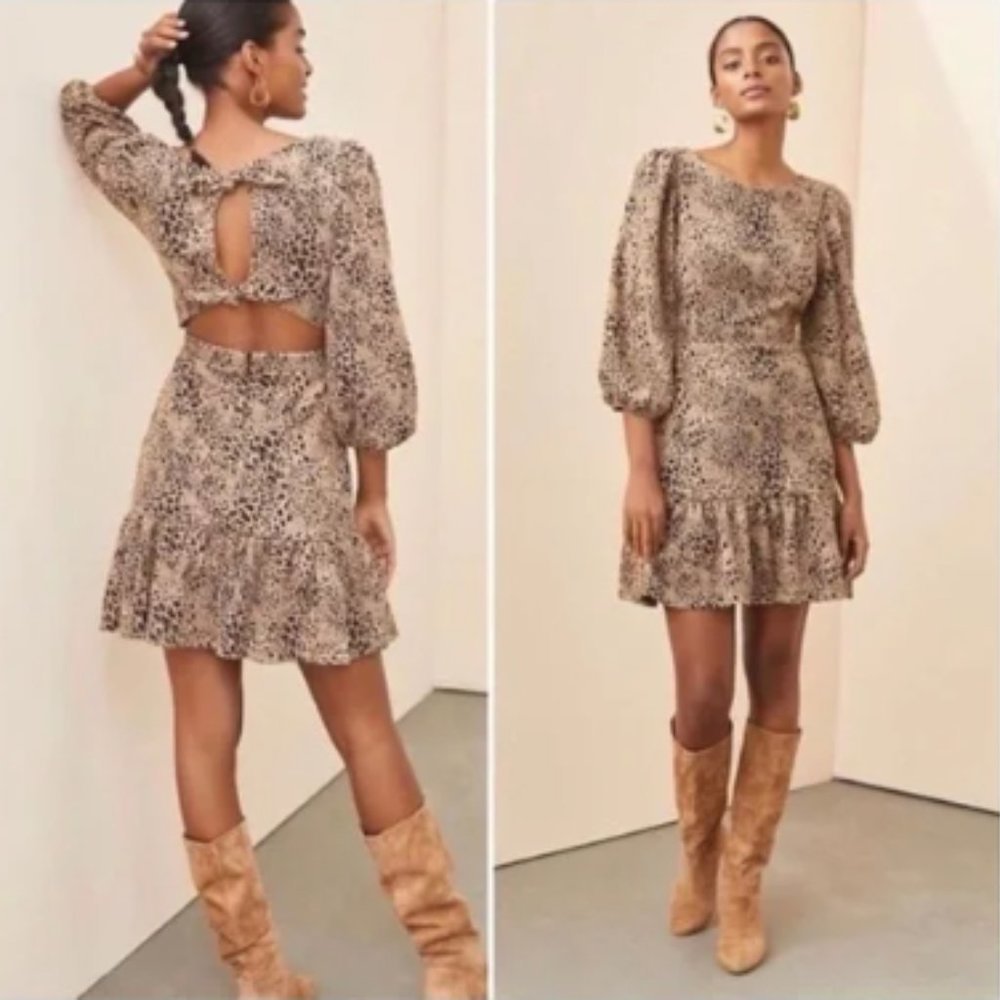 ANTHROPOLOGIE MAEVE KNIT CUT OUT MINI DRESS Size 10 NWT